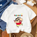 Trendy Hot Cartoon T Shirt Cute Casual Summer Crew Neck Kids Apparel Crayon Shin Chan Children 3 14