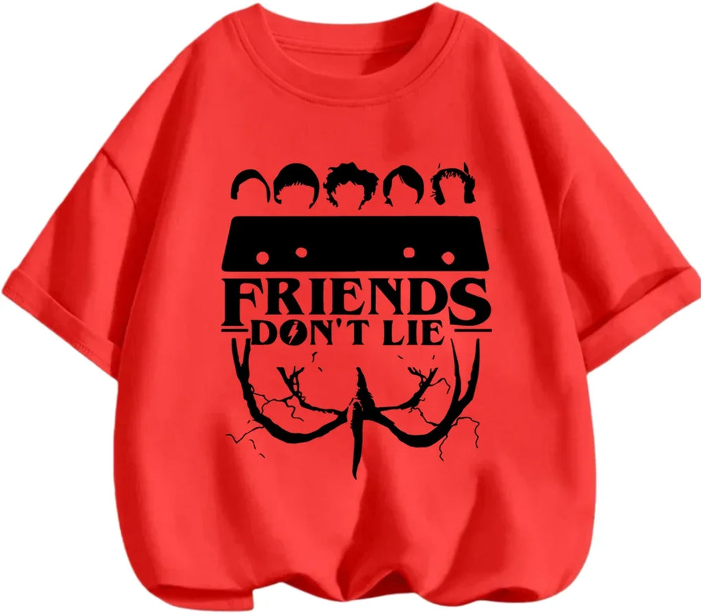 Fashion Mix Match Stranger Things T Shirt Summer Daily Casual Cartoon Graphic Short Sleeve Apparel