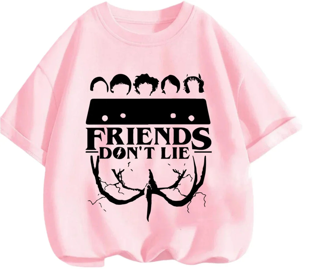Fashion Mix Match Stranger Things T Shirt Summer Daily Casual Cartoon Graphic Short Sleeve Apparel