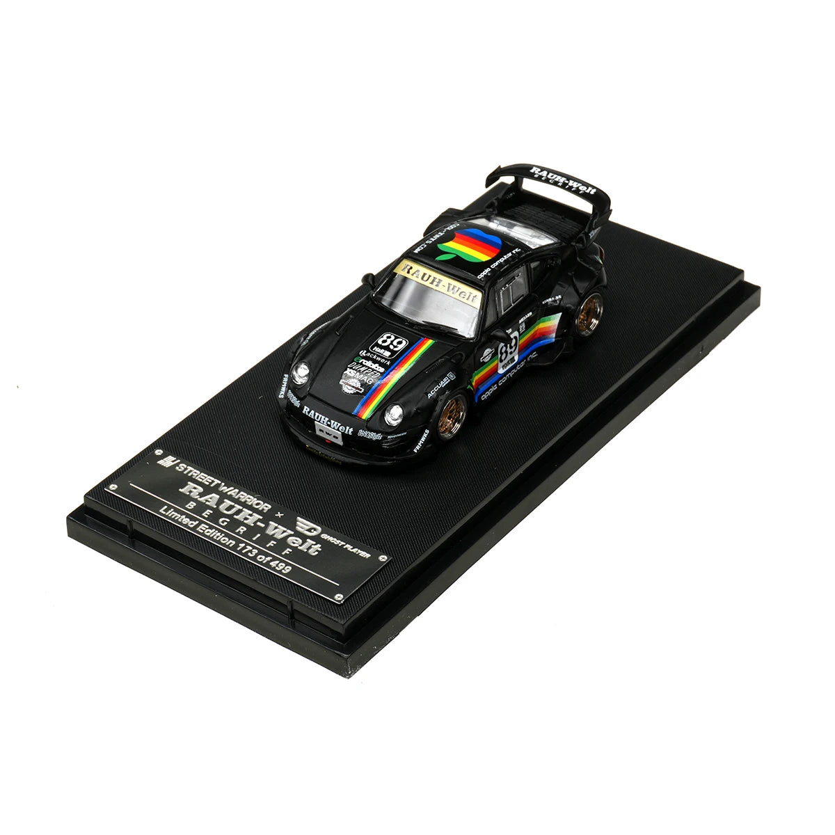 SW In Stock 1:64 RWB 993 Black Apple Diecast Diorama Car Model Collection Street  Warrior
