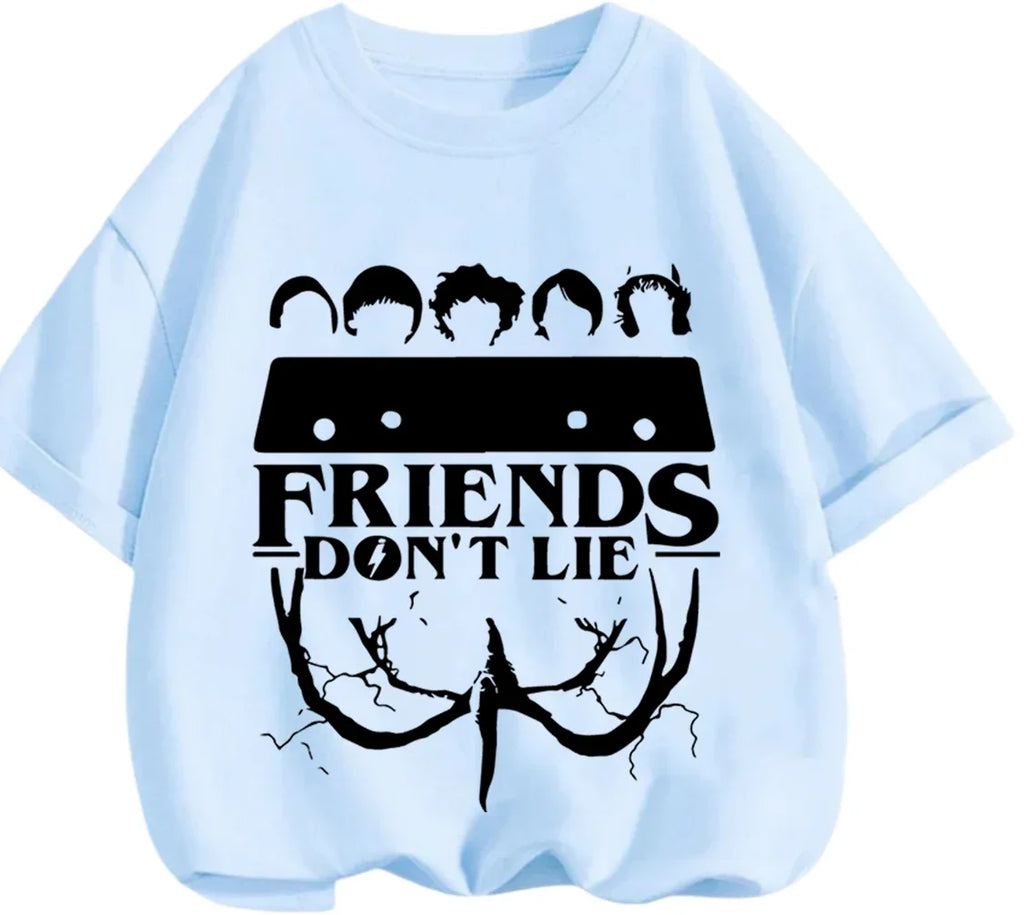 Fashion Mix Match Stranger Things T Shirt Summer Daily Casual Cartoon Graphic Short Sleeve Apparel