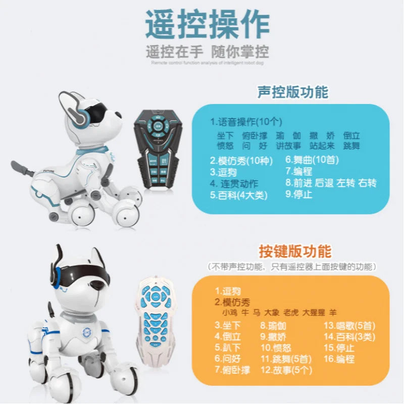 Remote Control Robot Dog Programming LEIDY Dog Simulation Walking Children's Toy Voice-Controlled Dog Toy