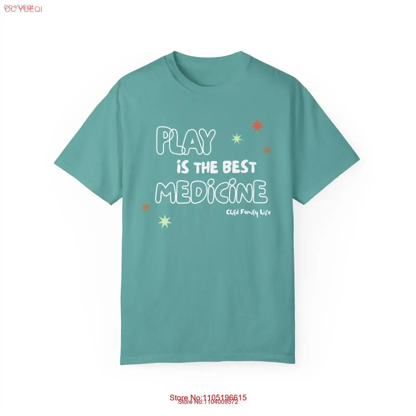 Play is the Best Medicine T Shirt Child Family Life CFL Apparel Pediatrics vintage Washed Soft fashion Stylish Breathable