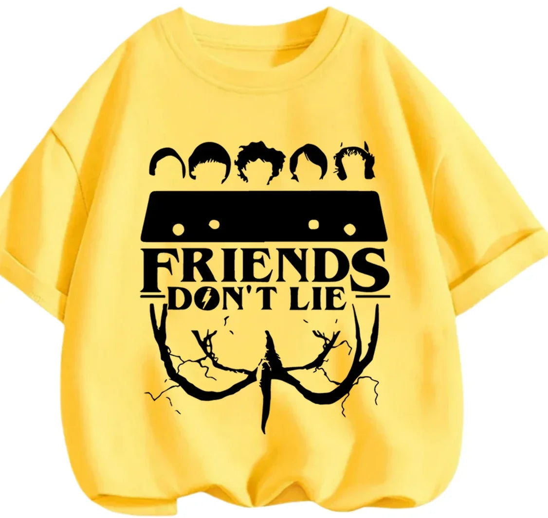 Fashion Mix Match Stranger Things T Shirt Summer Daily Casual Cartoon Graphic Short Sleeve Apparel